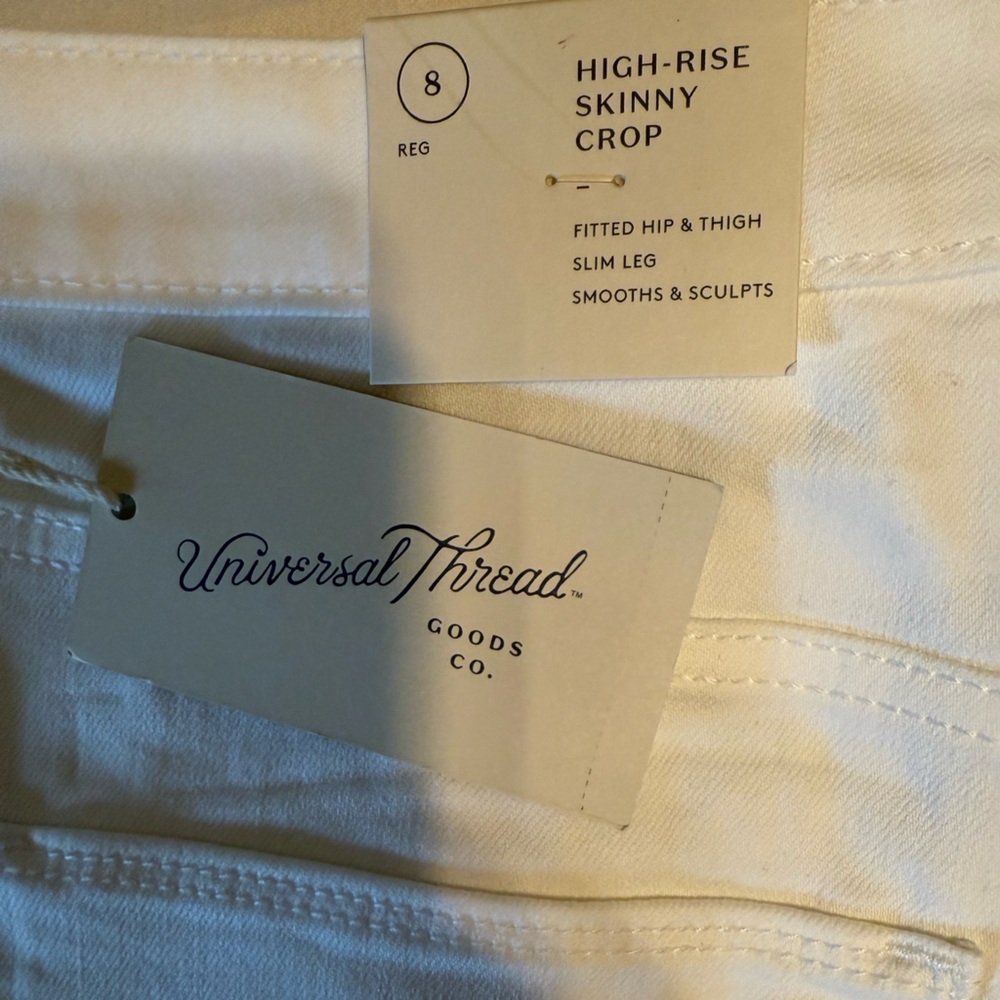 Universal Thread High-Rise Skinny Crop Jeans - White